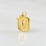 Pendant Letter V 0.3 g / 1/2 in Yellow Gold 18K