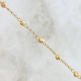 Bracelet Spike 1.95gr / 18cm / 3mm Beads Diamond Cut 18K Yellow Gold ©