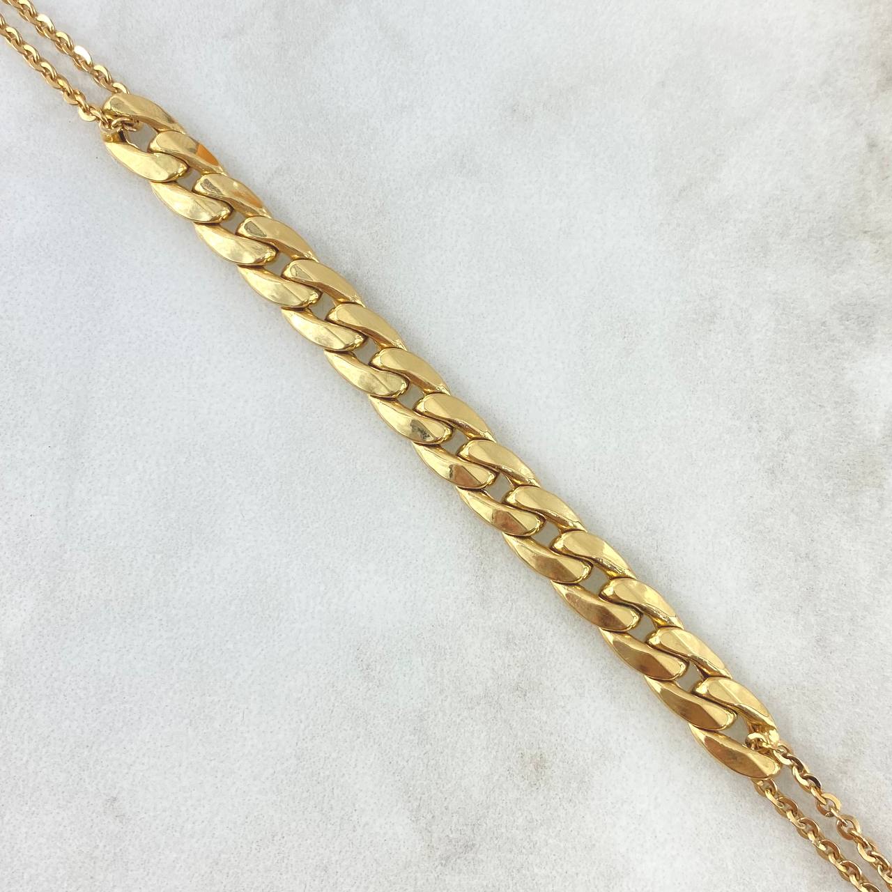 Cuban Links Bracelet Classic Link 6.95gr / 21cm-24.5cm / 6.5mm Gradual Yellow Gold +4 18K