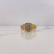 Anchor Ring 7.15gr / Size 9 / White Zircons Two-tone Yellow and White Gold 18K $