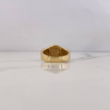 Anchor Ring 7.15gr / Size 9 / White Zircons Two-tone Yellow and White Gold 18K $