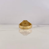 Octagonal Skull Signet Ring 8.15gr / Size 10 1/4 / Black and White Zircons Two-tone 18K Yellow and White Gold $