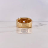 Square Rhombus Ring 11.75gr / Size 10 1/4 / White Zircons Two-tone Yellow and White Gold 18K $