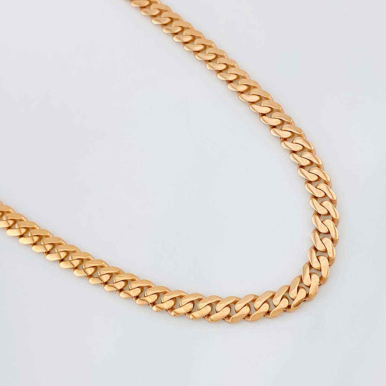 Cadena Cubana Infinito 18.85g / 24 in / 4.8mm Oro Rosa 18K