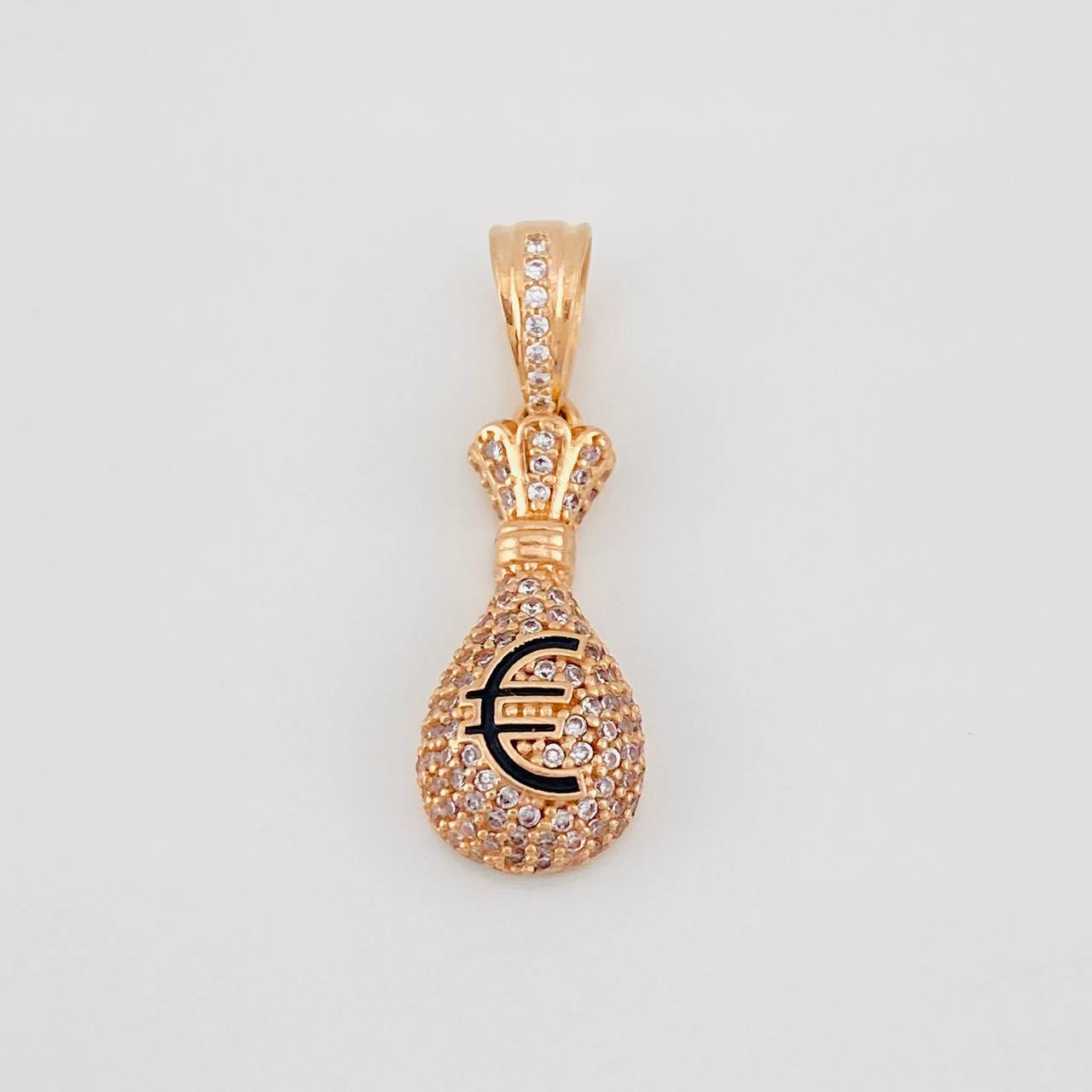 Dije Bolsa de Dinero Euro 3.55g / 1 1/4 in Oro Rosa 18K