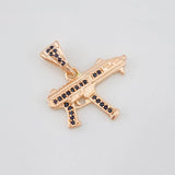 Dije Mini Uzi 2.25g / 1 in Oro Rosa 18K