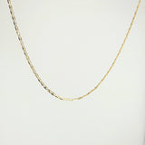 Cadena Plana 1.35gr / 17 3/4 in / 1.3mm Tres Oros +3 18K