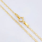 Cadena Plana 1.35gr / 17 3/4 in / 1.3mm Tres Oros +3 18K