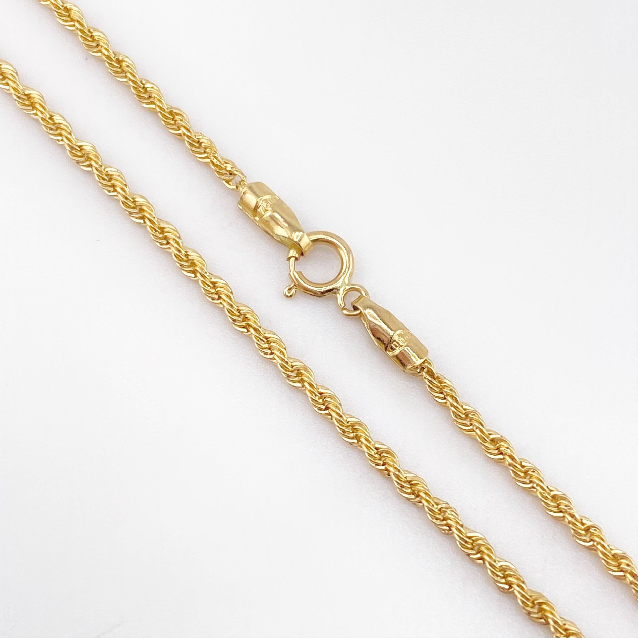 Rope Chain 1.9 g / 23 3/4 in / 1.7 mm Yellow Gold 18K