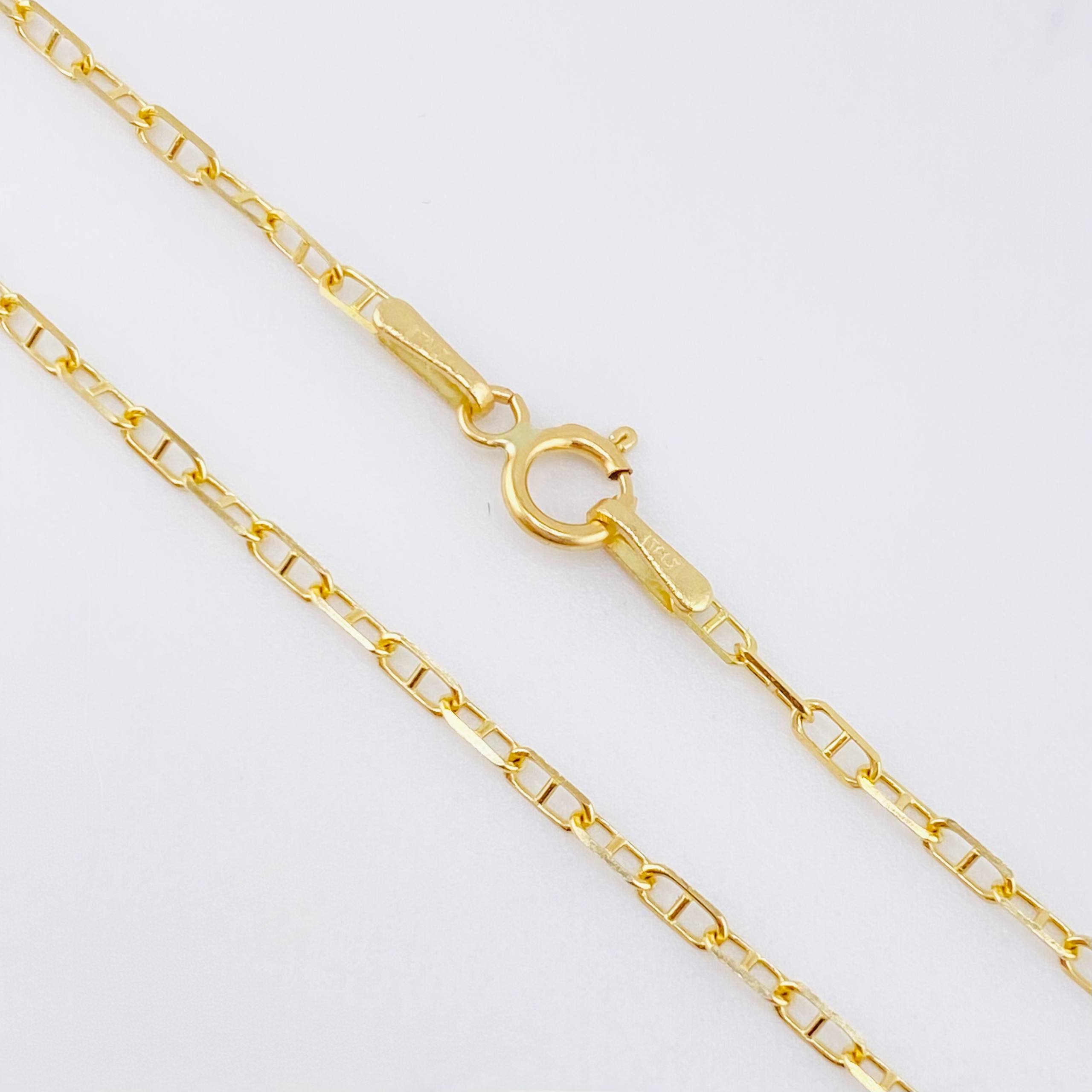 Cadena Marinera 2.4gr / 19 3/4 in / 1.3mm Oro Amarillo +3 18K ©