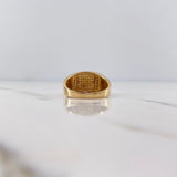 Horse Ring 8.2gr / Size 10 1/2 / White Zircons Two-tone Yellow and White 18K $