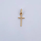 Pendant Cross 0.5gr / 2cm / White Zircon Yellow Gold 18K $