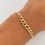 Cuban Links Bracelet 2.6gr / 19cm / 5.6mm Yellow Gold +1 18K $