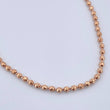 Cadena Militar 18.9gr / 61.9cm / 2.8mm Bolas Diamantadas Oro Rosa 18K $