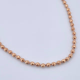 Military Chain 19.25gr / 61.6cm / 2.7mm Beads Diamond Cut 18K Rose Gold $