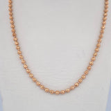 Cadena Militar 18.9gr / 61.9cm / 2.8mm Bolas Diamantadas Oro Rosa 18K $