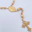 Rosary Virgin Del Carmen 46.95gr / 62.3cm / 6mm-8mm Beads Diamond Cut White Zircons Three 18K Gold $