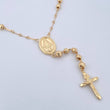 Rosario Virgen Milagrosa 15.6gr / 62cm / 5mm-6mm Bolas Diamantadas Oro Amarillo 18K $