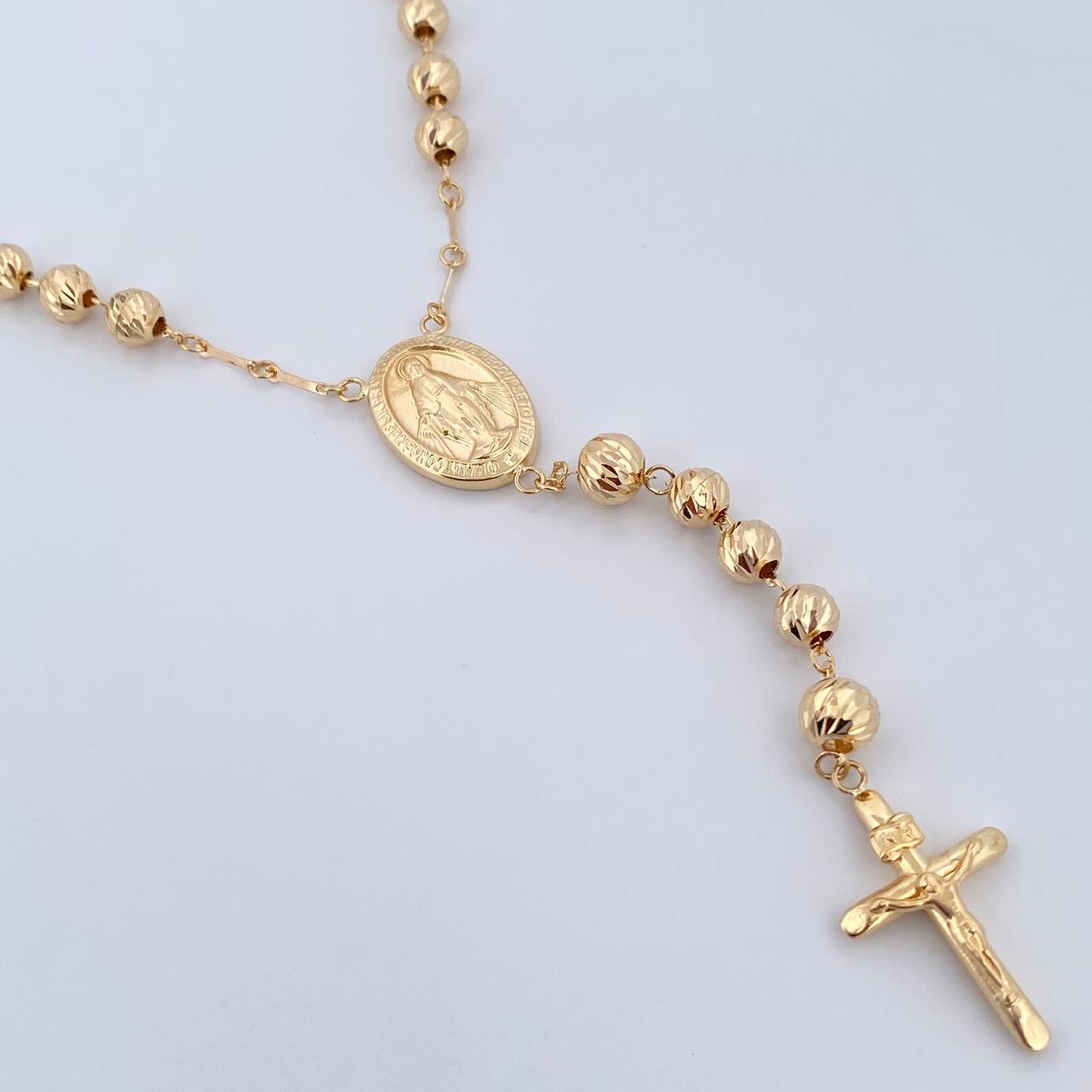 Rosario Encargado 21.2gr / 60cm / 7mm-8mm Bolas Lisas Oro Amarillo 18K