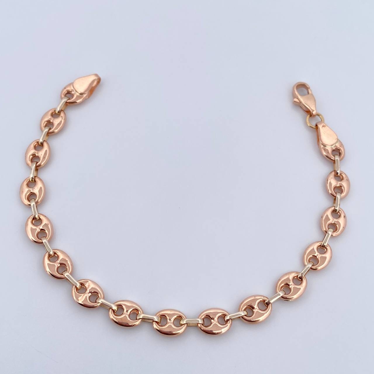 Pulso GC 5.05gr / 18.5cm / 6.2mm Dos Oros Blanco Rosa 18K $