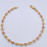 Pulso GC 4.55gr / 21cm / 4.1mm Diamantada Dos Oros Amarillo Rosa 18K $