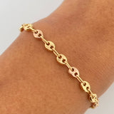 Pulso GC 4.55gr / 21cm / 4.1mm Diamantada Dos Oros Amarillo Rosa 18K $