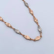 Rustic Chain Link 12.6gr / 60.9cm / 5.3mm Diamond Cut Two-tone White Rose 18K &