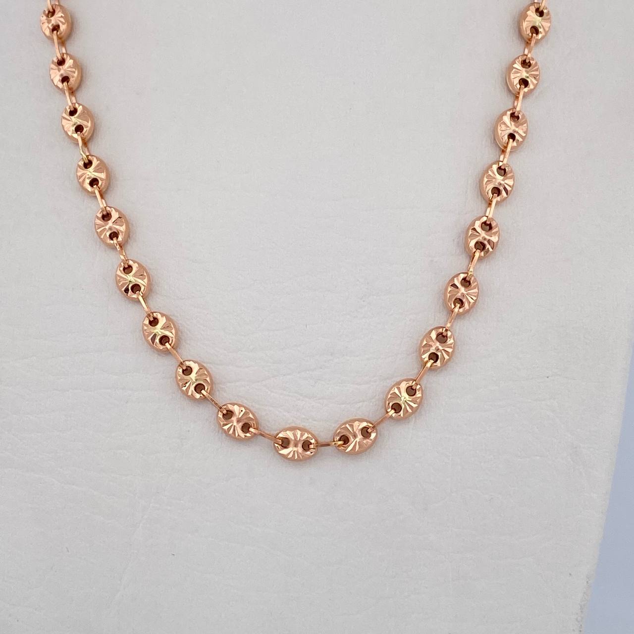 Cadena GC 13gr / 60.7cm / 4.1mm Diamantada Oro Rosa 18K &