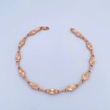 Bracelet Eslabon Bracelet 4.75gr / 21.4cm / 5.3mm Diamond Cut 18K Rose Gold &