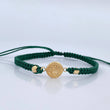 Pulsera Tejida Verde Corona RX 0.75gr / Oro Amarillo 18K &