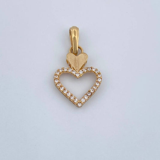 Double Heart Pendant 1gr / 18K Yellow Gold &