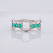 Ring Infinite Bow Emeralds 26pts 1.5g / T6 Silver 950