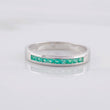 Anillo Carril Esmeraldas 30pts 2g / T10 1/2 Plata 950