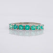 Ring Dense Channel Emeralds 47pts 1.55g / T7 1/2 Silver 950