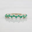 Reverse Channel Ring Emeralds 30pts 2g / T8 Silver 950