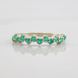 Reverse Channel Ring Emeralds 30pts 2g / T8 Silver 950