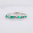 Ring Linear Channel Emeralds 20pts 1.35g / T8 1/4 Silver 950