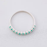 Ring Linear Channel Emeralds 20pts 1.35g / T8 1/4 Silver 950