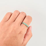 Ring Linear Channel Emeralds 20pts 1.35g / T8 1/4 Silver 950