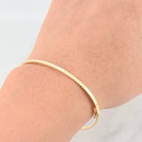 Pulso Aro Liso 2.4g / 5 3/4 in / 2mm Oro Amarillo 18K