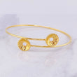 Bracelet Smooth Hoop Shells 3.85g / 7 1/2 in / 1.4mm Yellow Gold 18K