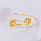 Bracelet Smooth Hoop Shells 3.85g / 7 1/2 in / 1.4mm Yellow Gold 18K