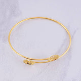 Bracelet Smooth Hoop Shells 3.85g / 7 1/2 in / 1.4mm Yellow Gold 18K