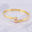 Bracelet Aro Tu y Yo 5.5g / 7 1/4 in / 5mm Three Golds 18K