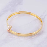 Bracelet Aro Tu y Yo 5.5g / 7 1/4 in / 5mm Three Golds 18K