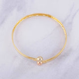 Pulso Aro Tu y Yo 5.3g / 7 1/2 in / 5mm Tres Oros 18K