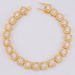 Tennis Bracelet Dense 21.9g / 7 1/4 in / 8mm Two-Tone Yellow White 18K Gold