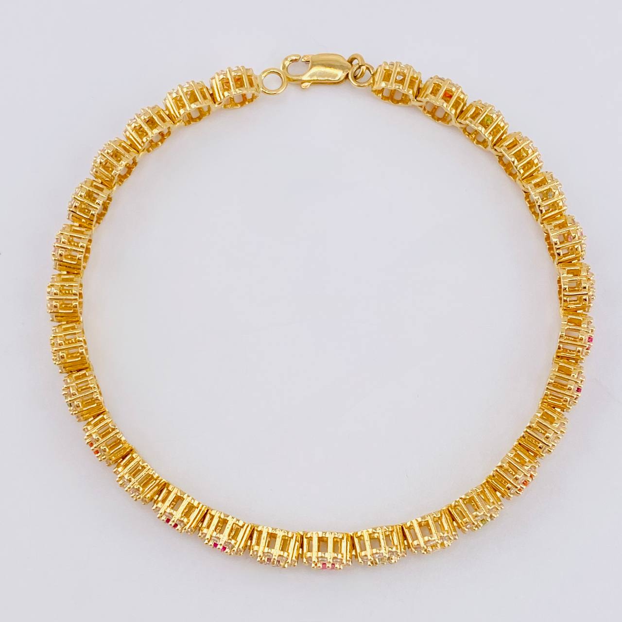 Pulso Tennis Burbuja 15.75g / 7 1/4 in / 5.8mm Oro Amarillo 18K
