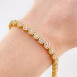 Tennis Bracelet Bubble 16.5g / 7 1/4 in / 5.8mm 18K Yellow Gold