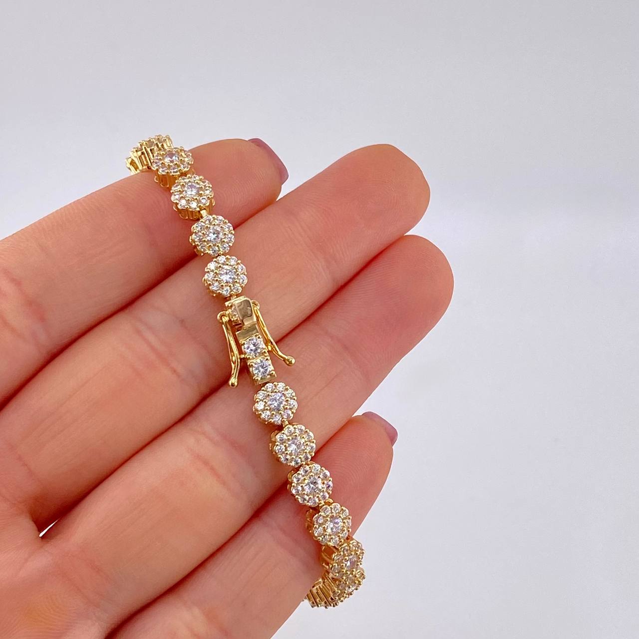 Tennis Bracelet Bubble 16.5g / 7 1/4 in / 5.8mm 18K Yellow Gold